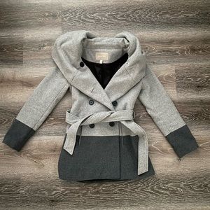 Banana Republic Wool-Blend Grey Coat - XSP
